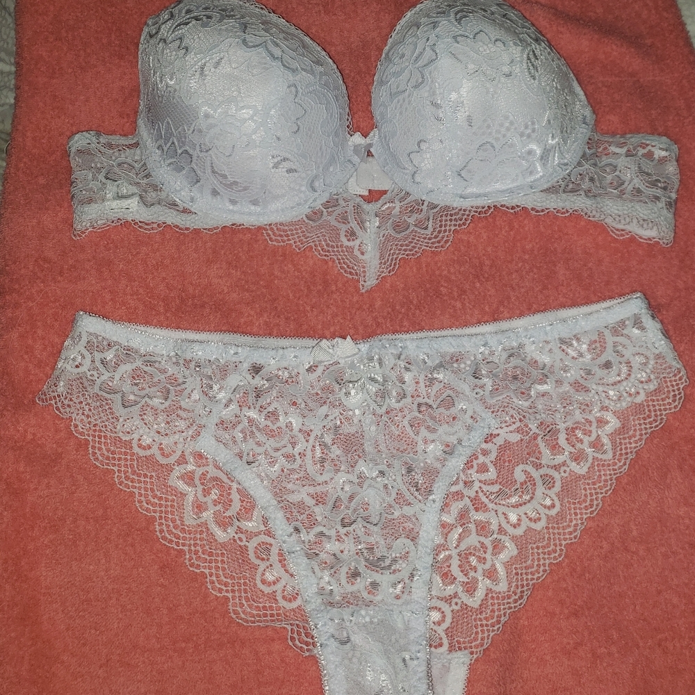 White &Silver Bra&panty set